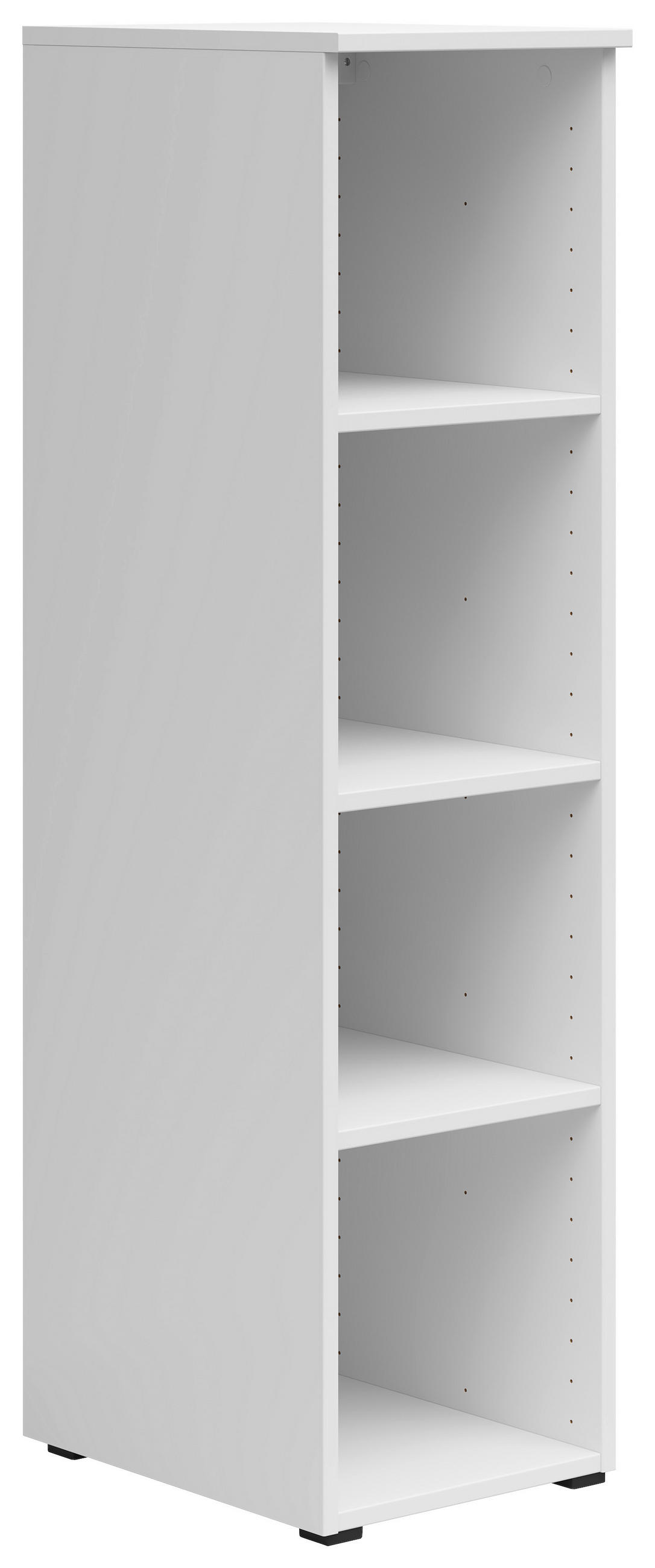 OTVORENA POLICA bela  - bela/antracit, Moderno, pločasti materijal/plastika (30/115/40cm) - Carryhome