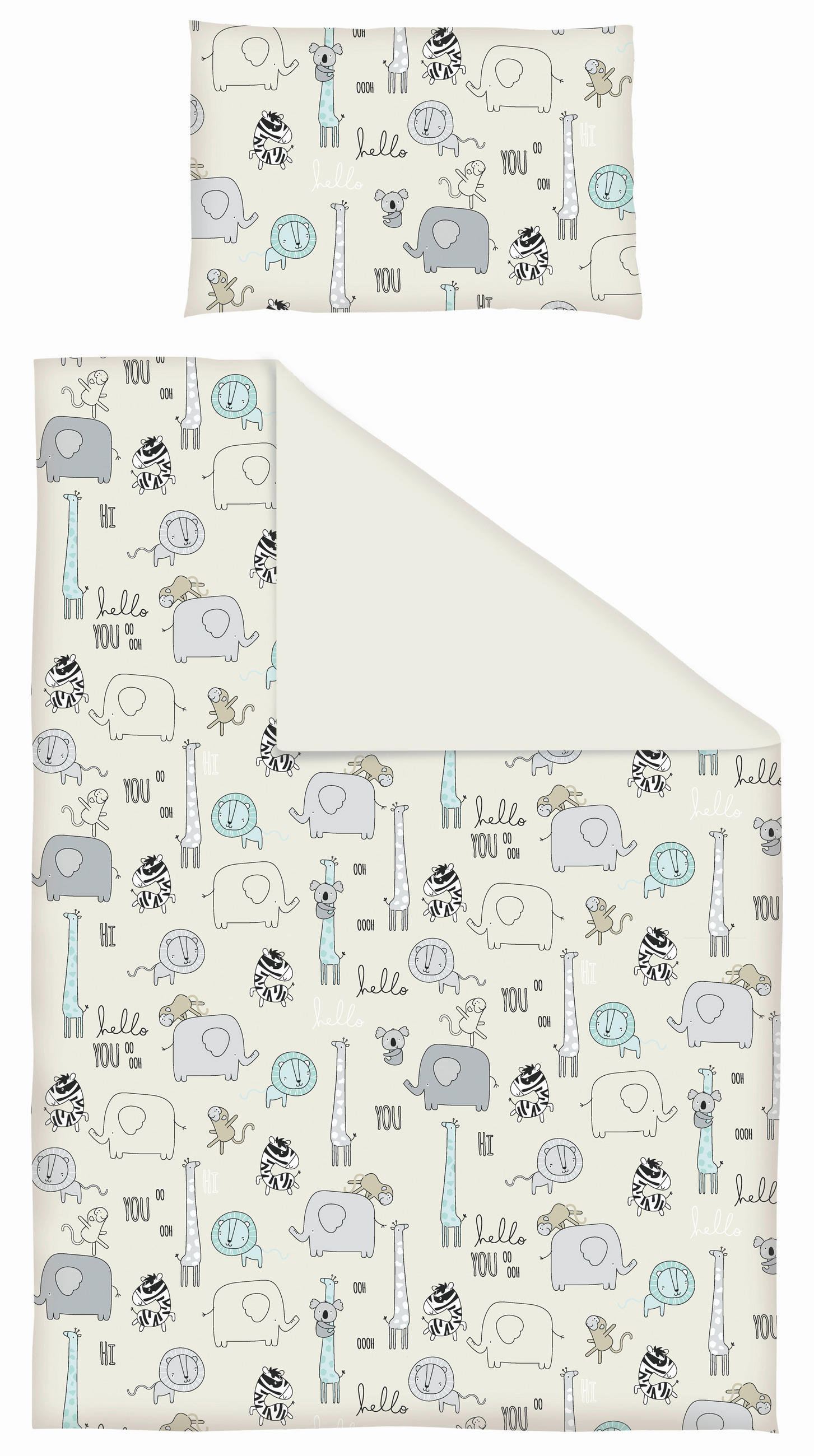 POSTELJNINA ZA DOJENČKE  HELLO YOU  28/3/38 cm            - bež, Basics, tekstil (28/3/38cm) - Patinio