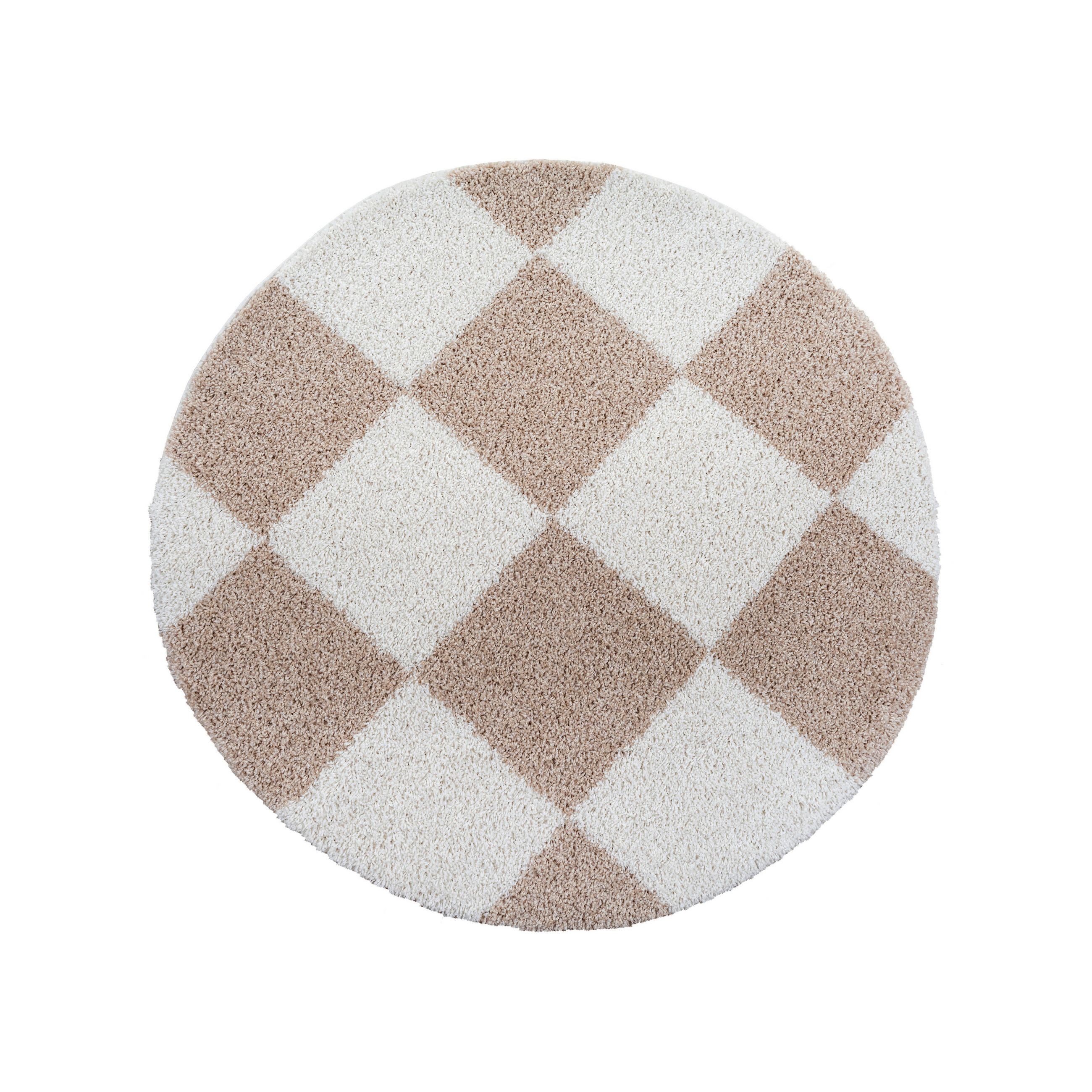Novel Hochflorteppich Milano Weiß, Beige