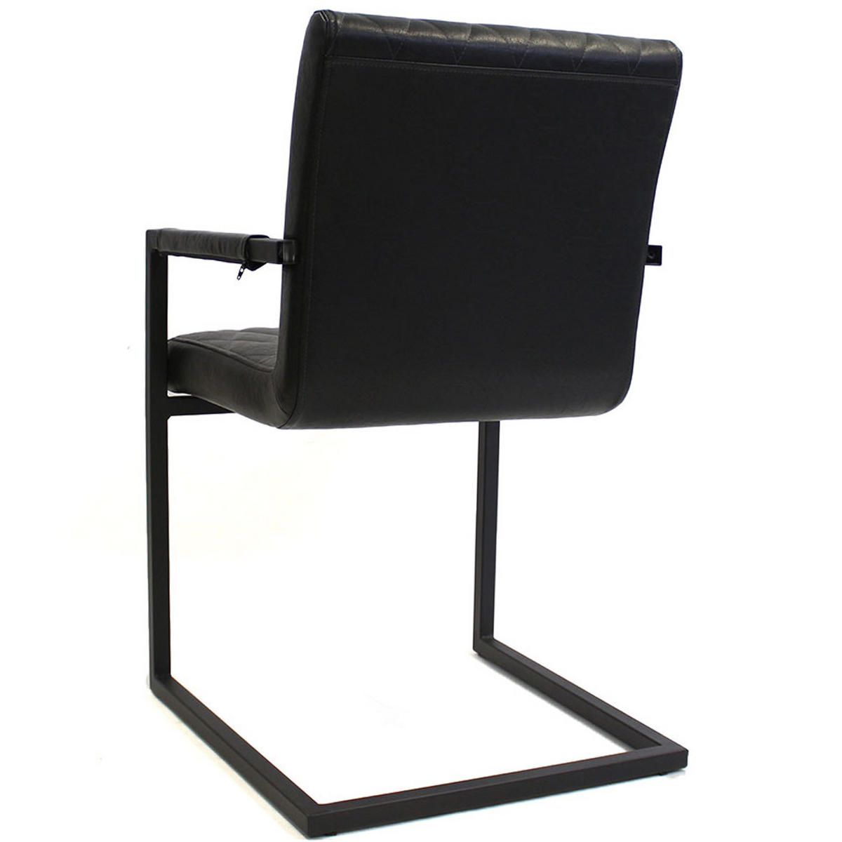 SADA ŽIDLÍ S PODRUČKAMI 2 kusy - černá, Lifestyle, kov/textil (54/86/57cm) - MID.YOU