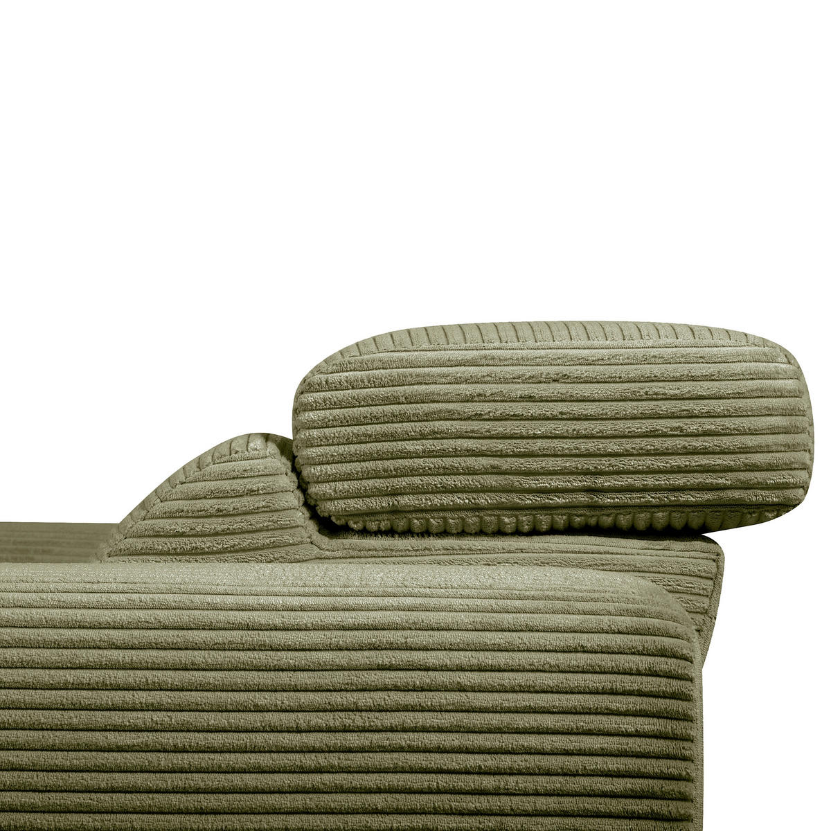 ECKSOFA RENO Grün Cord Relaxfunktion, Kopfteilverstellung  - Schwarz/Grün, Design, Kunststoff/Textil (184/248cm) - Livetastic