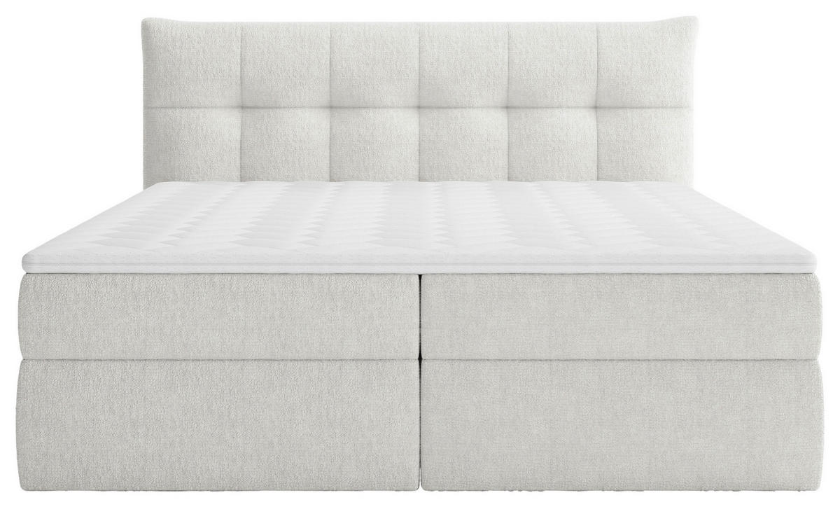 KONTINENTALSÄNG 160/200 cm  i vit, ljusgrå  - vit/ljusgrå, Design, trämaterial/trä (160/200cm) - Best Price