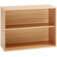 REGAL 100/75,4/39,5 cm barve bukve  - črna/barve bukve, Basics, umetna masa/leseni material (100/75,4/39,5cm) - MID.YOU