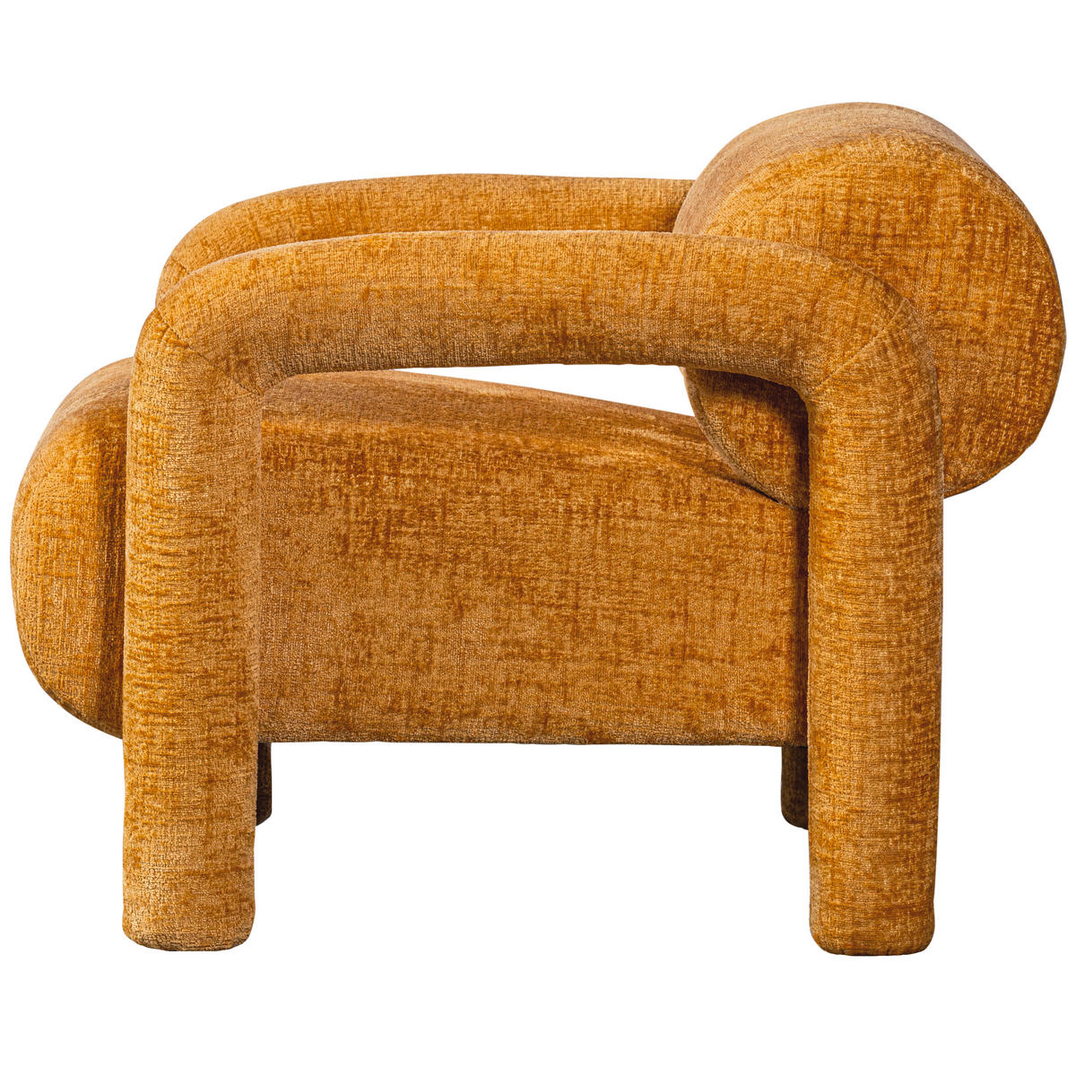SESSEL in Samt Goldfarben  - Goldfarben, Design, Textil (76/65/82cm) - Livetastic