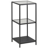 REGAL  35/82,5/37 cm Schwarz  - Schwarz, MODERN, Glas/Metall (35/82,5/37cm)