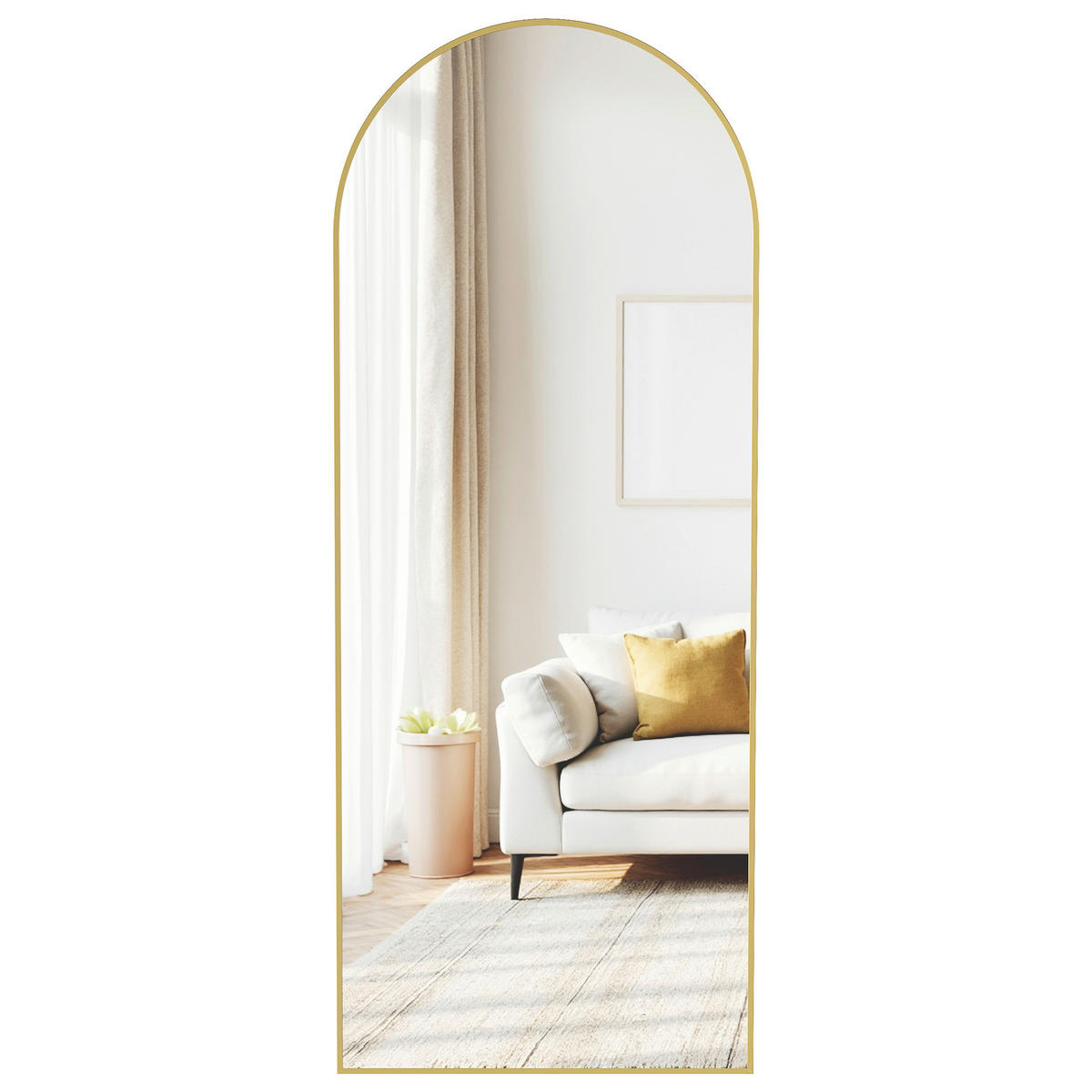 STANDSPIEGEL 60/165/33 cm  - Goldfarben, Trend, Glas/Metall (60/165/33cm) - Boxxx