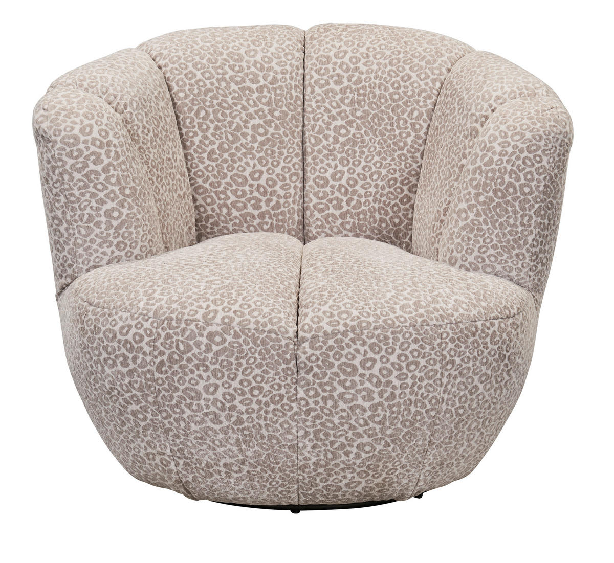 SESSEL in Jacquard, Webstoff Beige  - Beige/Schwarz, MODERN, Textil/Metall (101/69/107cm) - MID.YOU