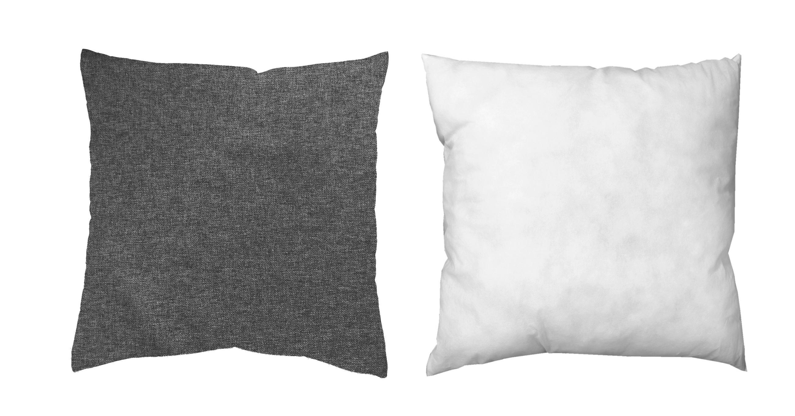 ZIERKISSEN  40/40 cm   - Anthrazit, Basics, Textil (40/40cm)