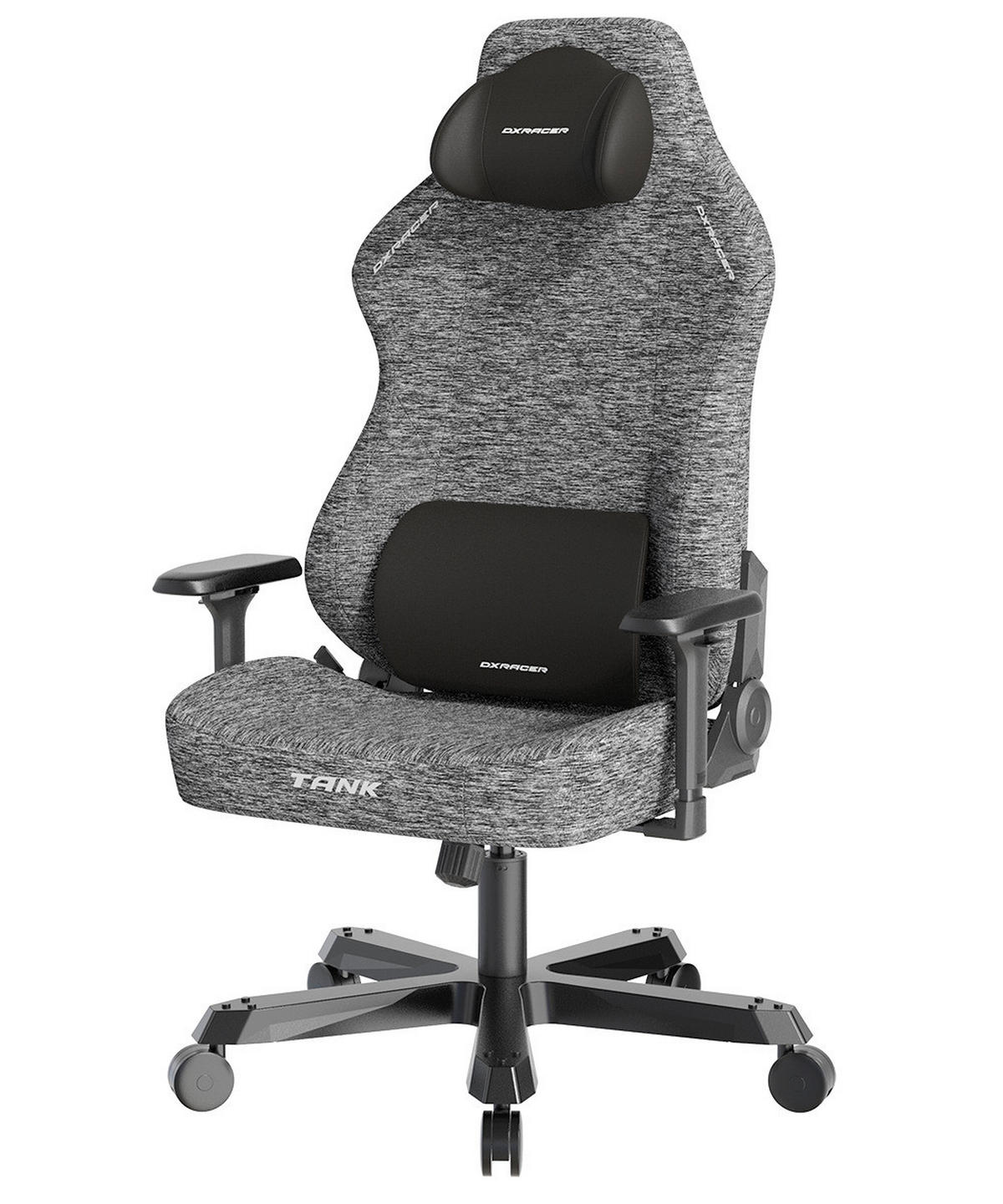 GAMINGSTUHL Grau Metall, Textil   - Schwarz/Grau, KONVENTIONELL, Textil/Metall (80/138,5-148/60cm) - Dxracer