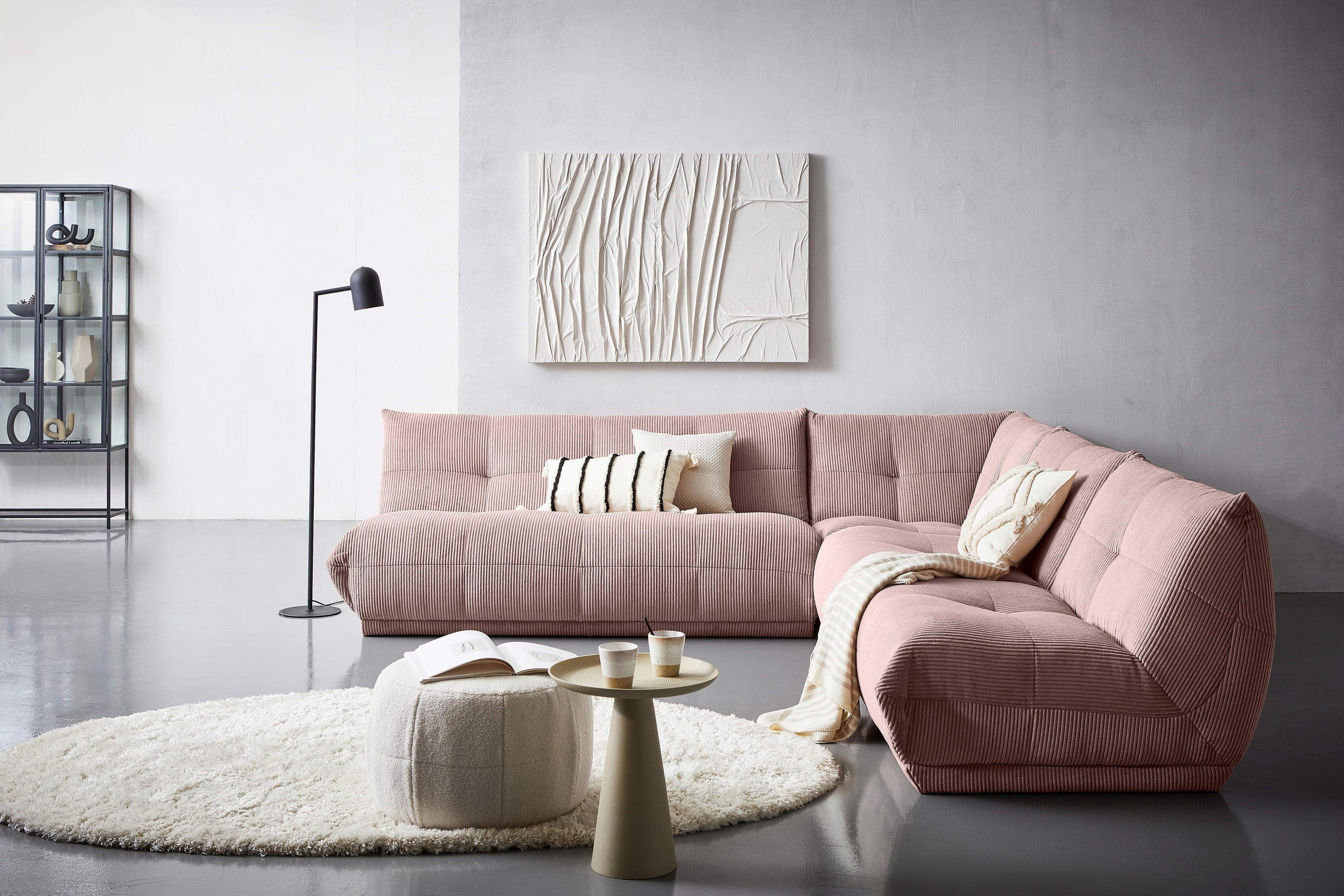 CANAPÉ D'ANGLE in Cord Altrosa - Altrosa, Trend, Textil (285/315cm) - Livetastic