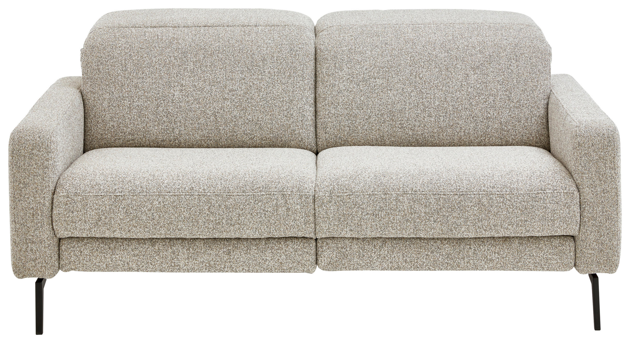 2,5-SITZER Chenille Sandfarben  - Sandfarben/Schwarz, Design, Textil/Metall (182/82/107cm) - Dieter Knoll