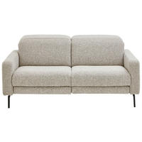 2,5-SITZER Chenille Sandfarben  - Sandfarben/Schwarz, Design, Textil/Metall (182/82/107cm) - Dieter Knoll