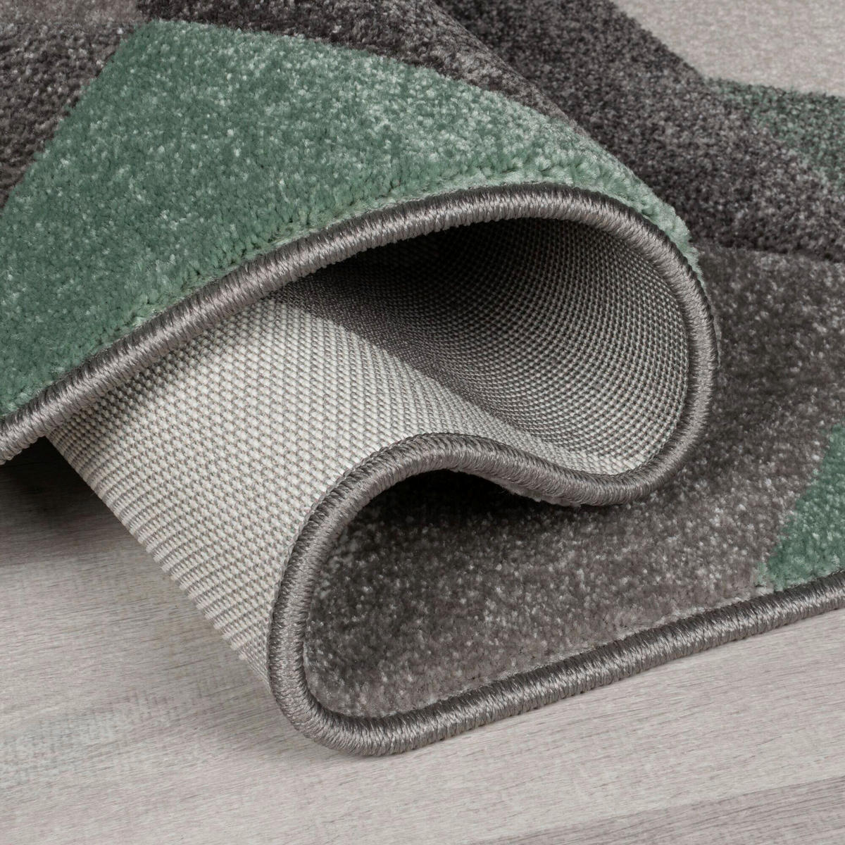 WEBTEPPICH 200/290 cm AURORA Grün, Grau  - Grau/Grün, KONVENTIONELL, Textil (200/290cm)