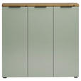SCHUHSCHRANK 120/115/34 cm  - Eichefarben/Schwarz, Design, Holzwerkstoff/Kunststoff (120/115/34cm) - Xora