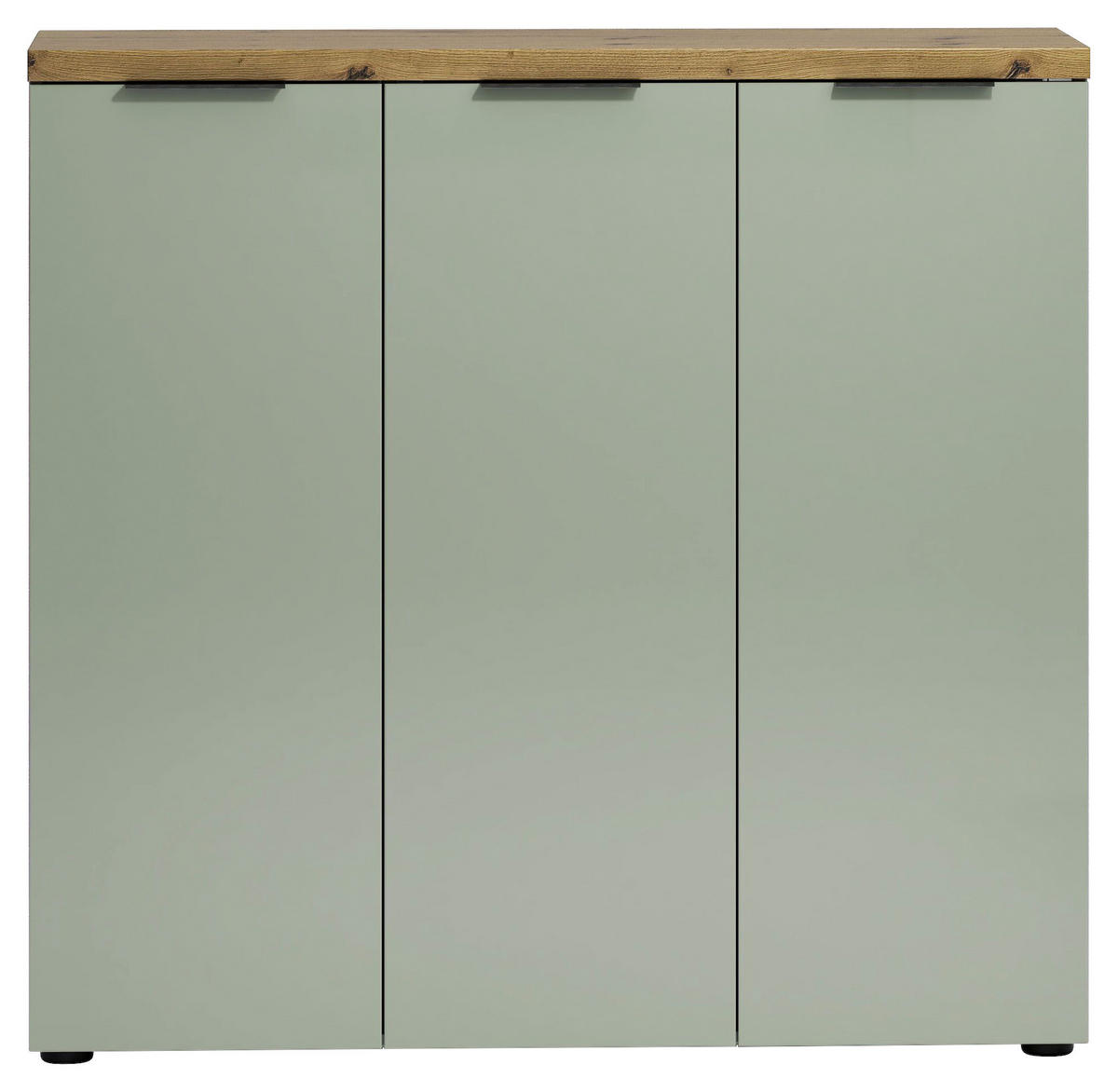 SCHUHSCHRANK Idea  in 120/115/34 cm  - Eichefarben/Schwarz, Design, Holzwerkstoff/Kunststoff (120/115/34cm) - Xora
