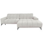 ECKSOFA inkl.Funktionen Hellgrau Chenille  - Hellgrau/Schwarz, MODERN, Textil/Metall (300/195cm) - Xora