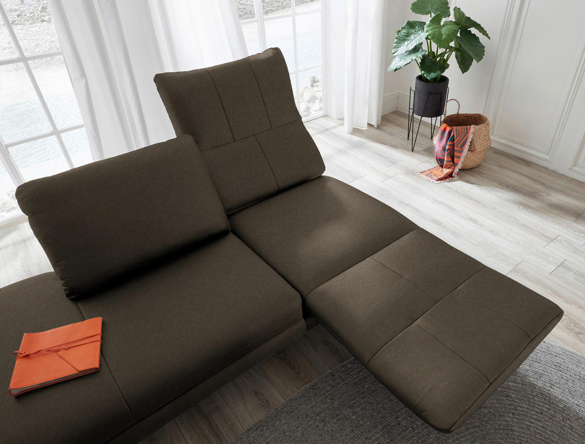 RÉCAMIERE in Echtleder Olivgrün  - Chromfarben/Olivgrün, Design, Leder/Metall (209/85-109/95-16cm) - Dieter Knoll
