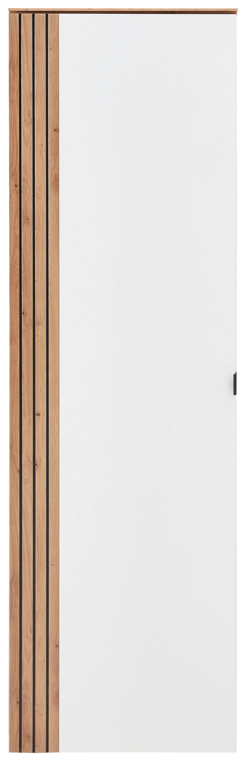 GARDEROBENSCHRANK  in 55/179/37 cm  - Schwarz/Weiß, Design, Holzwerkstoff/Metall (55/179/37cm) - Voleo