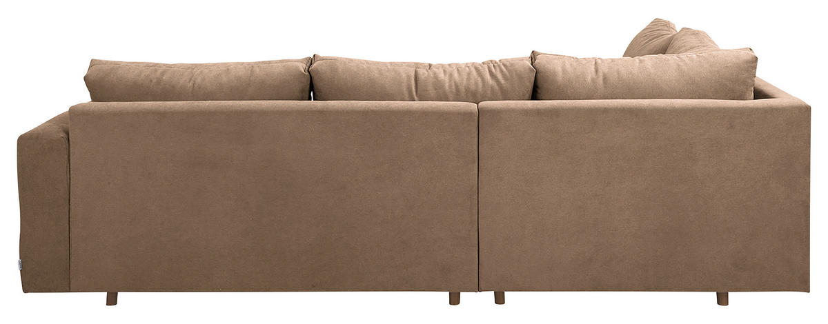 ECKSOFA Ariella Beige Mikrofaser  - Beige/Naturfarben, Design, Holz/Textil (161/231cm) - Livetastic