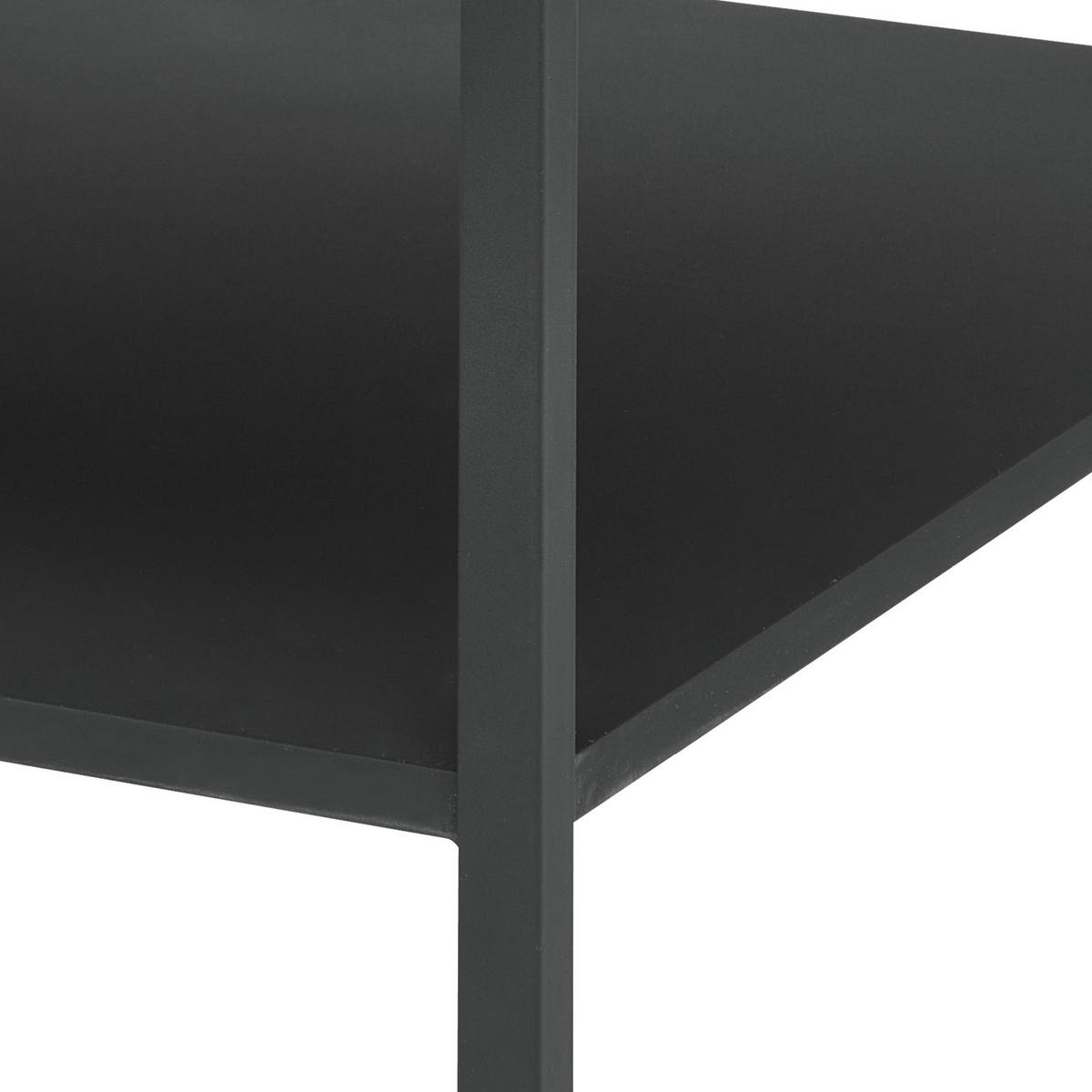COUCHTISCH Eiche massiv quadratisch Naturfarben, Schwarz  - Schwarz/Naturfarben, MODERN, Holz/Holzwerkstoff (70/44/70cm) - Livetastic