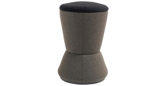 BÜROHOCKER Grau, Schwarz  - Schwarz/Grau, MODERN, Kunststoff/Textil (36,5/57/36,5cm) - Novel