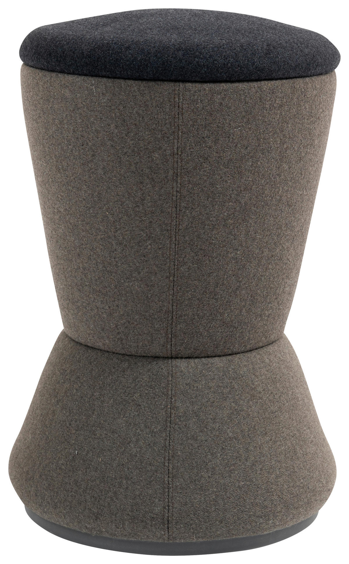 BÜROHOCKER 36,5/57/36,5 cm  - Schwarz/Grau, MODERN, Kunststoff/Textil (36,5/57/36,5cm) - Novel