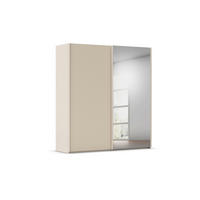 SCHWEBETÜRENSCHRANK 201/223/69 cm,  in Champagner, 2 Tür(en)  - Champagner, Basics, Glas/Holzwerkstoff (201/223/69cm) - Rauch Möbel