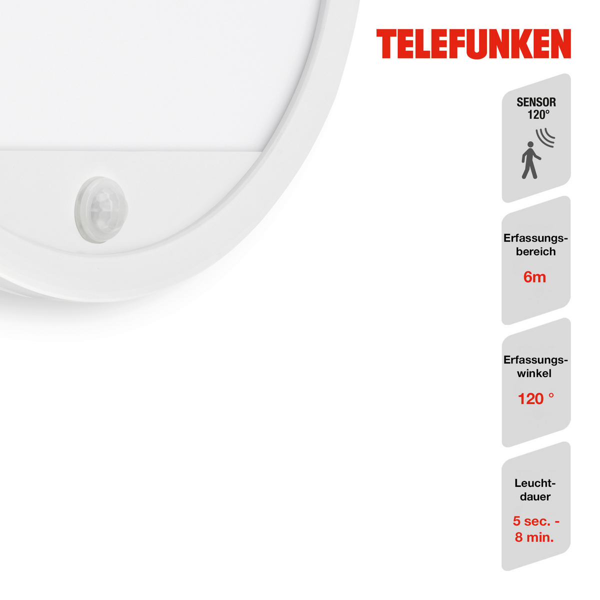 ZIDNA SVJETILJKA VANJSKA  - bijela, Basics, plastika (28/4,5cm)