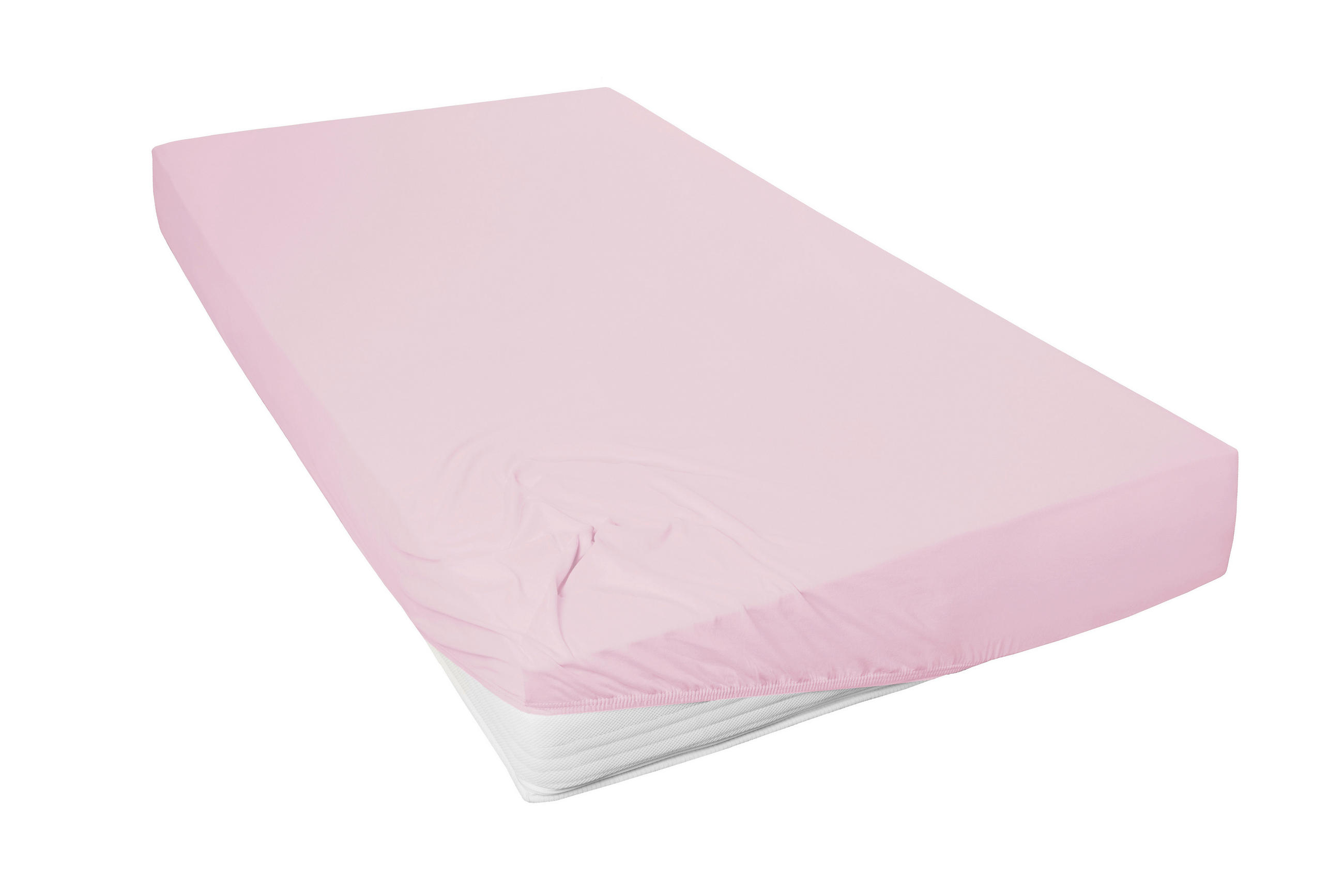 SPANNLEINTUCH 120/200 cm Jersey  - Hellrosa, Basics, Textil (120/200cm)