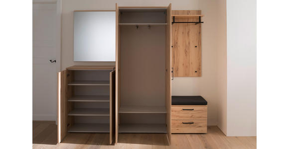 GARDEROBE 6-teilig  in 220/200/38 cm  - Buchefarben, KONVENTIONELL, Holzwerkstoff (220/200/38cm) - Moderano