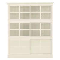 HIGHBOARD UrbanClass  in 190,5/219,5/49 cm  - Weiß, LIFESTYLE, Glas/Holz (190,5/219,5/49cm) - Livetastic