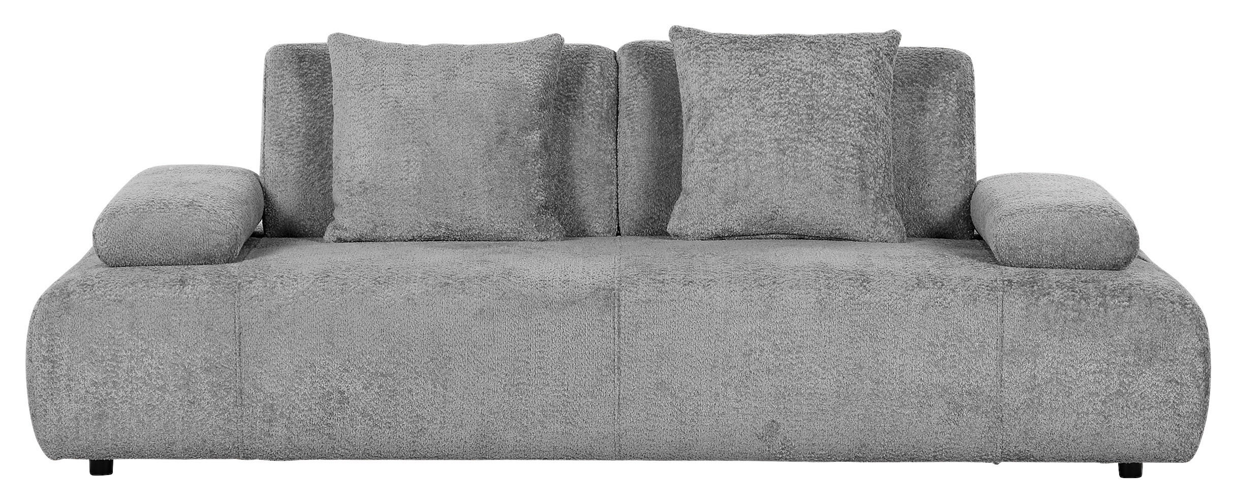 BÄDDSOFFA i chenille lerfärgad  - lerfärgad/svart, Klassisk, textil/plast (235-255/80/116-138cm) - Livetastic