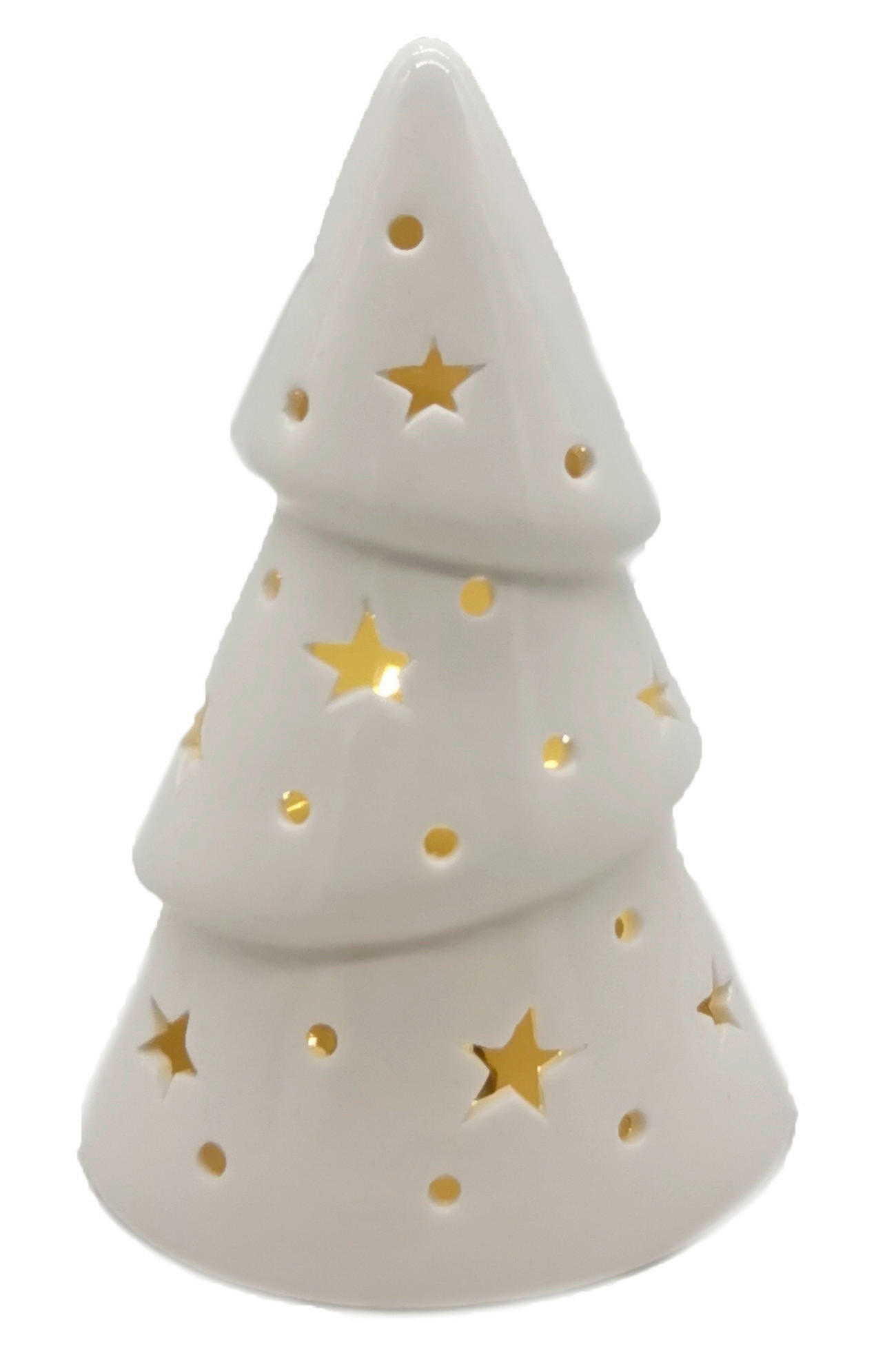 DEKOWEIHNACHTSBAUM  - Weiß, LIFESTYLE, Keramik (10,3/15,2/7,5cm) - X-Mas