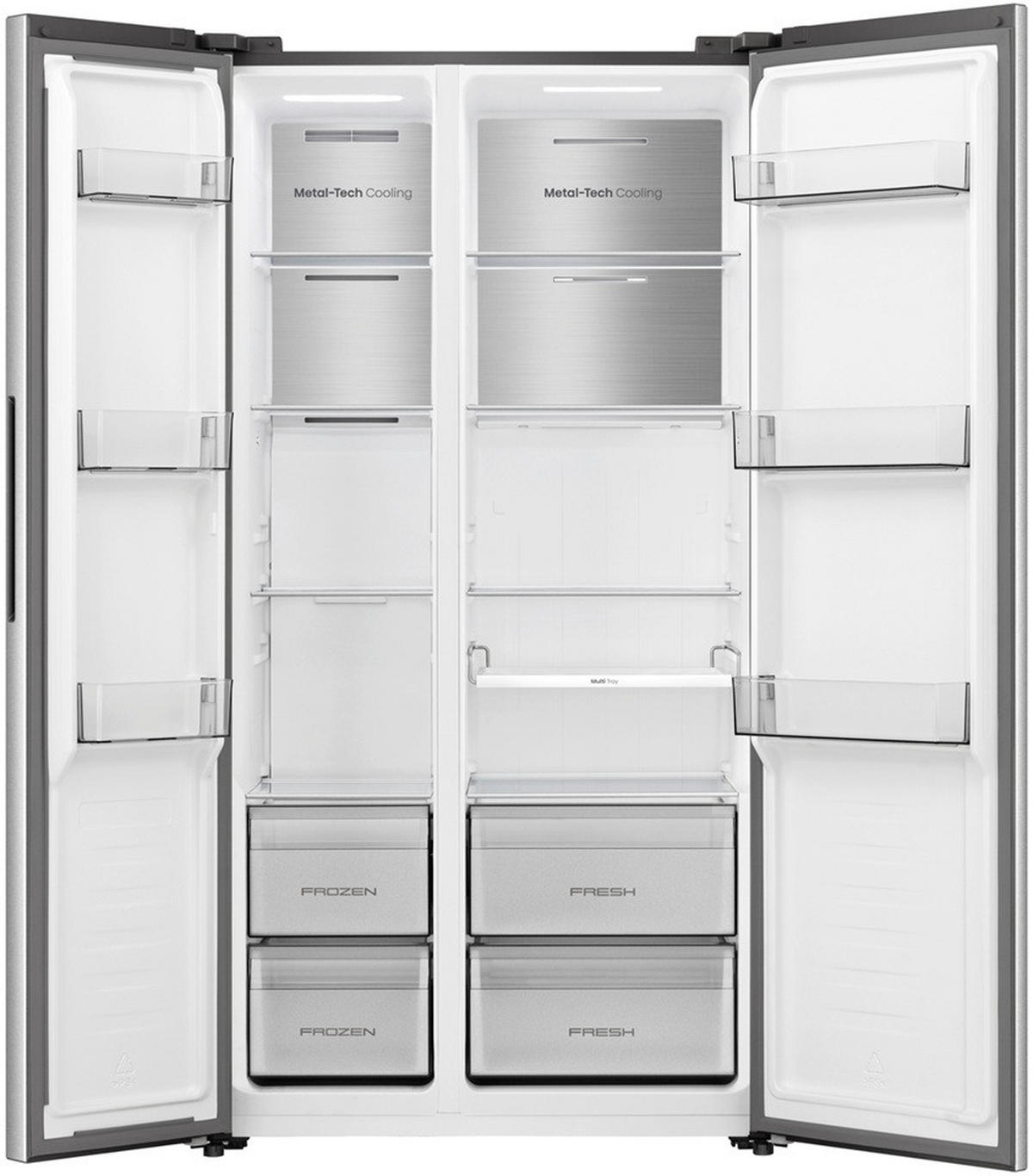 SIDE-BY-SIDE 91,1/178,6/60 cm RS3P538NAIE  - Grau, Basics (91,1/178,6/60cm) - Hisense