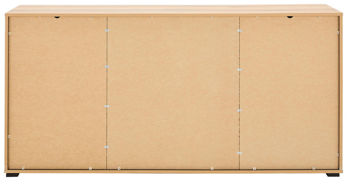 SIDEBOARD Swim 165/80/40 cm 4 Schublade(n)  - Eichefarben/Schwarz, Design, Holzwerkstoff (165/80/40cm) - MID.YOU