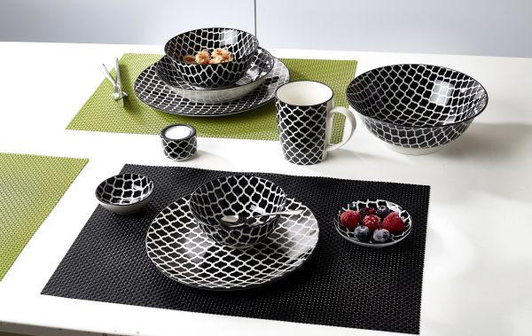 SKÅL   - vit/svart, Trend, keramik (10cm) - Ritzenhoff Breker