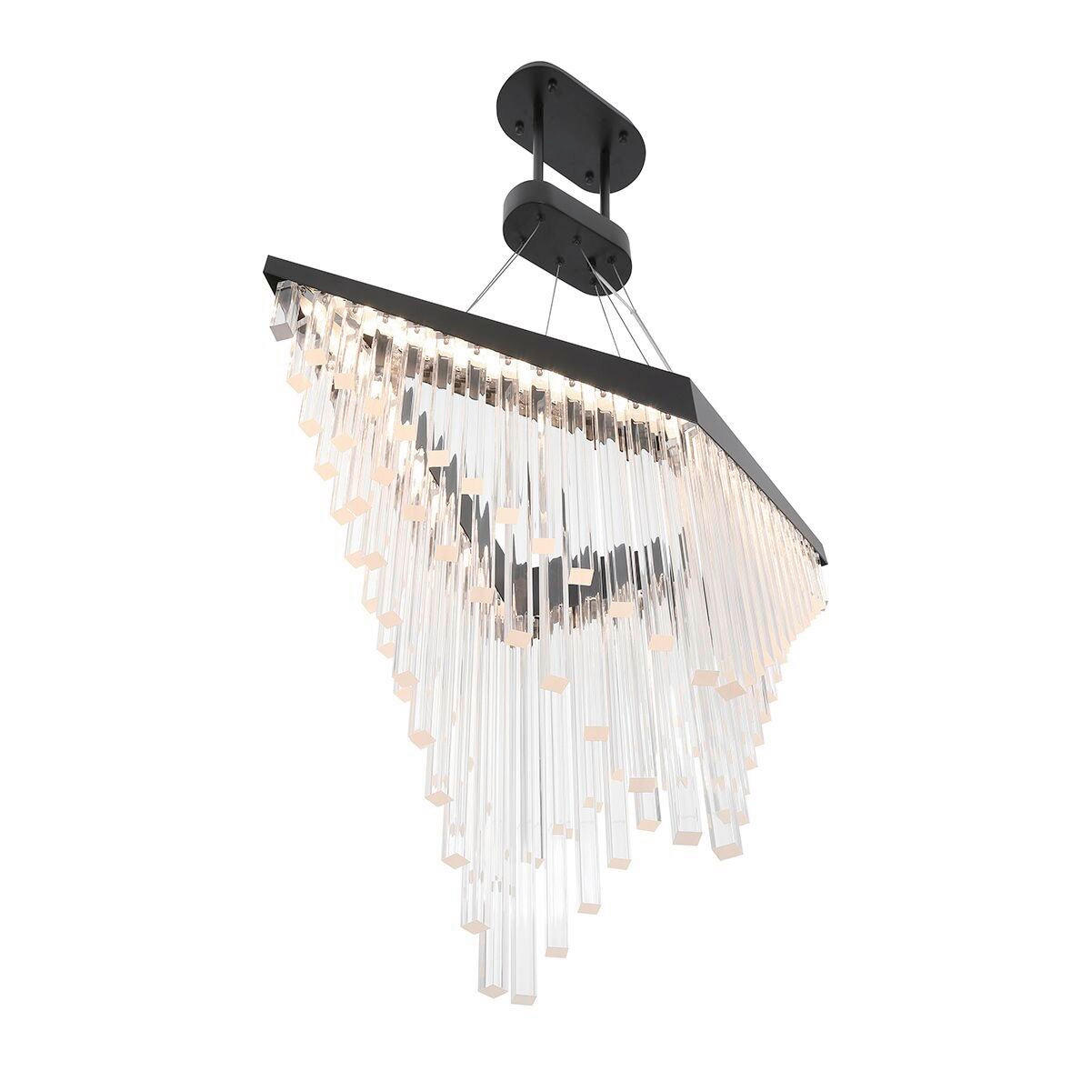 KRONLEUCHTER 81/119,4 cm   - Schwarz, Design, Kunststoff/Metall (81/119,4cm) - Elstead Lighting