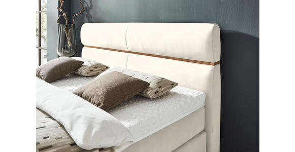 BOXSPRINGBETT 180/200 cm  in Creme, Eichefarben  - Eichefarben/Creme, KONVENTIONELL, Holz/Kunststoff (180/200cm) - Dieter Knoll