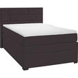 BOXSPRINGBETT 120/200 cm  in Dunkelbraun  - Wengefarben/Dunkelbraun, KONVENTIONELL, Textil (120/200cm) - Carryhome