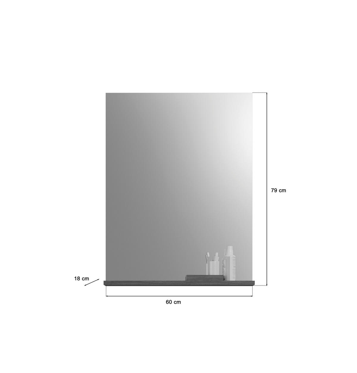 BADEZIMMER 3-teilig  in 97 cm  - Weiß Hochglanz/Grau, MODERN, Holzwerkstoff/Kunststoff (97cm) - MID.YOU