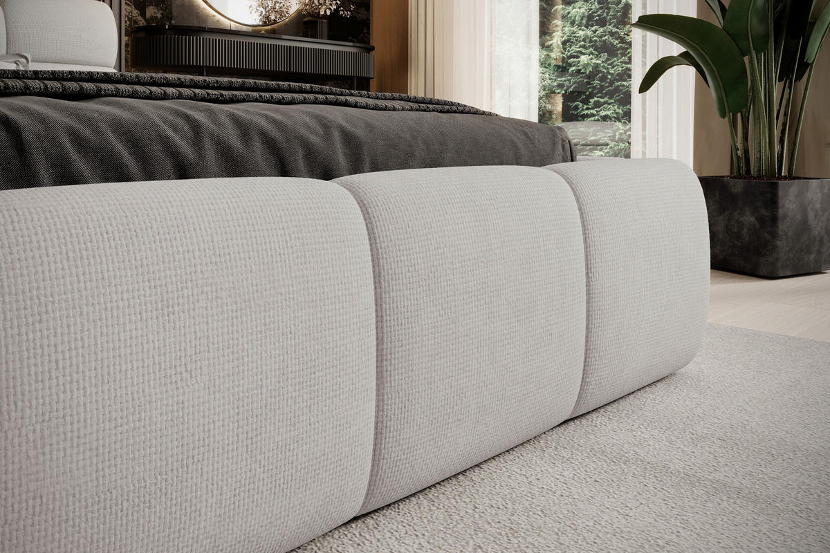 STOPPAD SÄNG 180/200 cm  i  - silver/svart, Design, trämaterial/trä (180/200cm) - Esposa