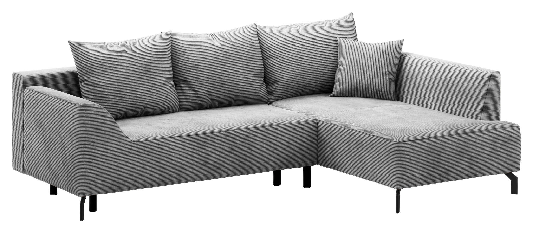 Thumbnail - Mid.you Eckschlafsofa, Hellgrau, Textil, 3-Sitzer, Füllung: Faserbällchen, Schaumstoffflocken,Faserbällchen, Schaumstoff...