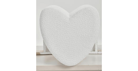 HOCKER Vliesstoff, Bouclé Weiß - Weiß, Trend, Textil (41/44/41cm) - Xora