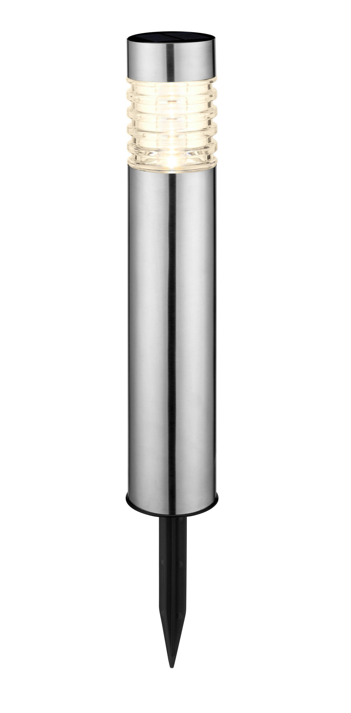 SOLCELLSLAMPA 7,7/55,7 cm   - stålfärgad, Basics, metall/glas (7,7/55,7cm) - Ambia Garden