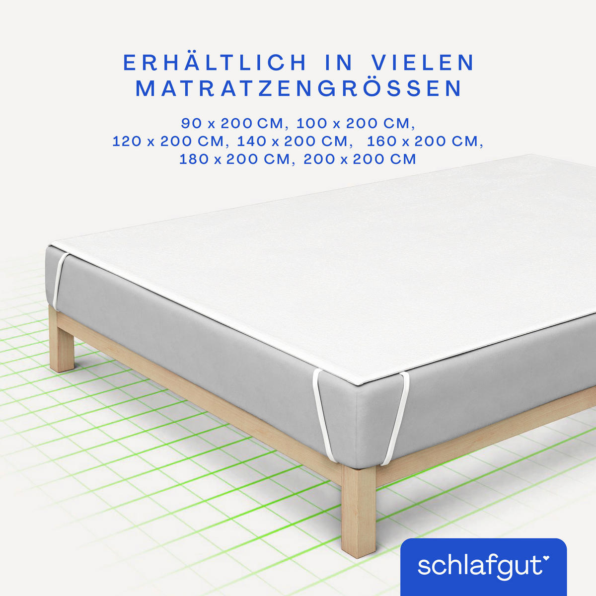 MATRATZENAUFLAGE - Weiß, Basics, Textil (90/200cm) - Schlafgut