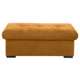 HOCKERBANK 108/42/54 cm Flachgewebe Senfgelb Kunststoff  - Senfgelb/Schwarz, Design, Kunststoff/Textil (108/42/54cm) - Xora