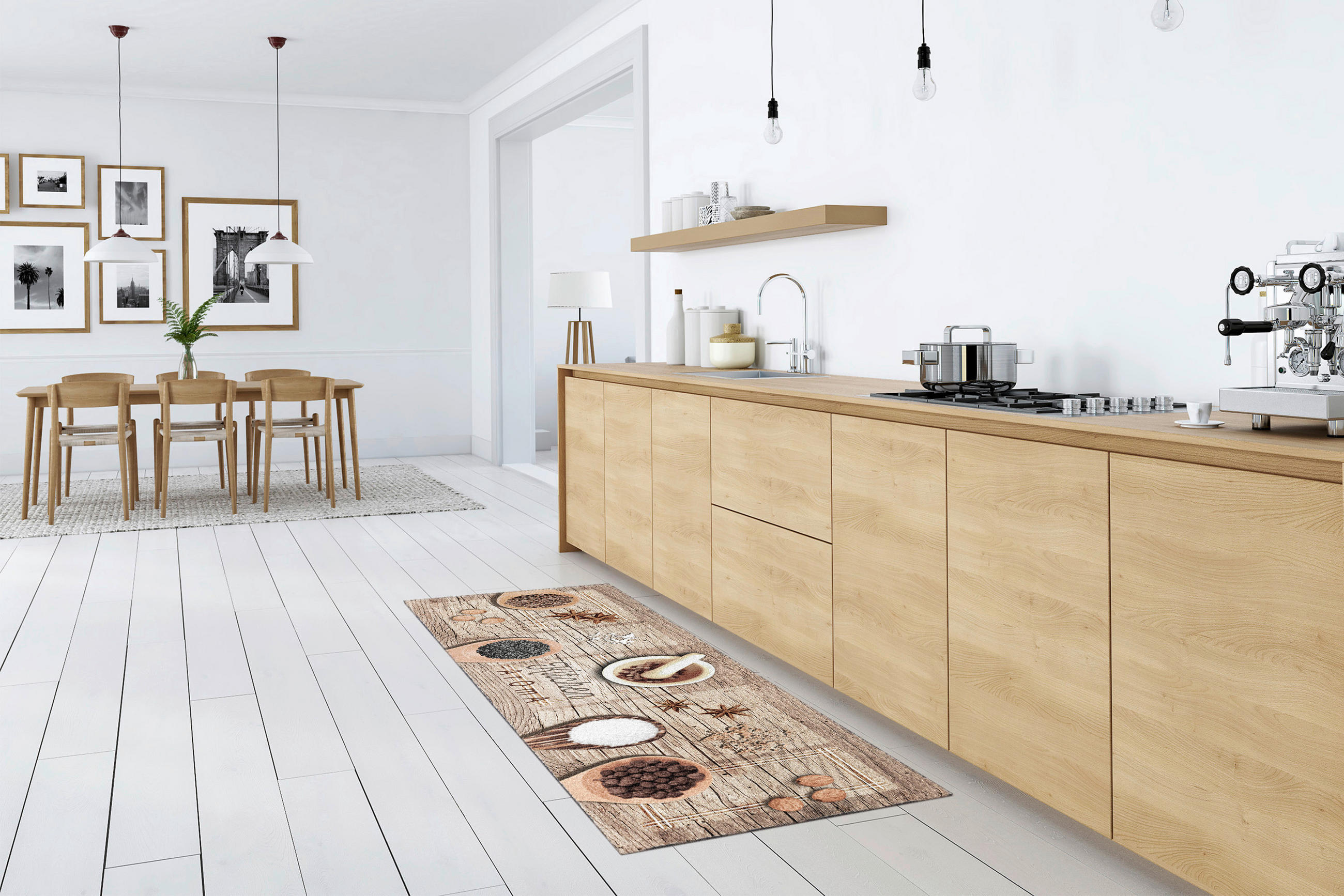 KÜCHENLÄUFER  45/145 cm  Braun  - Braun, Design, Kunststoff/Textil (45/145cm) - Esposa