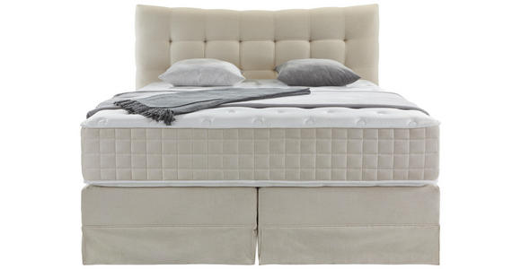 Boxspringbett mit Kontinental Matratze 180x200 Domino - Beige, KONVENTIONELL, Holz (180/200cm) - James Wood