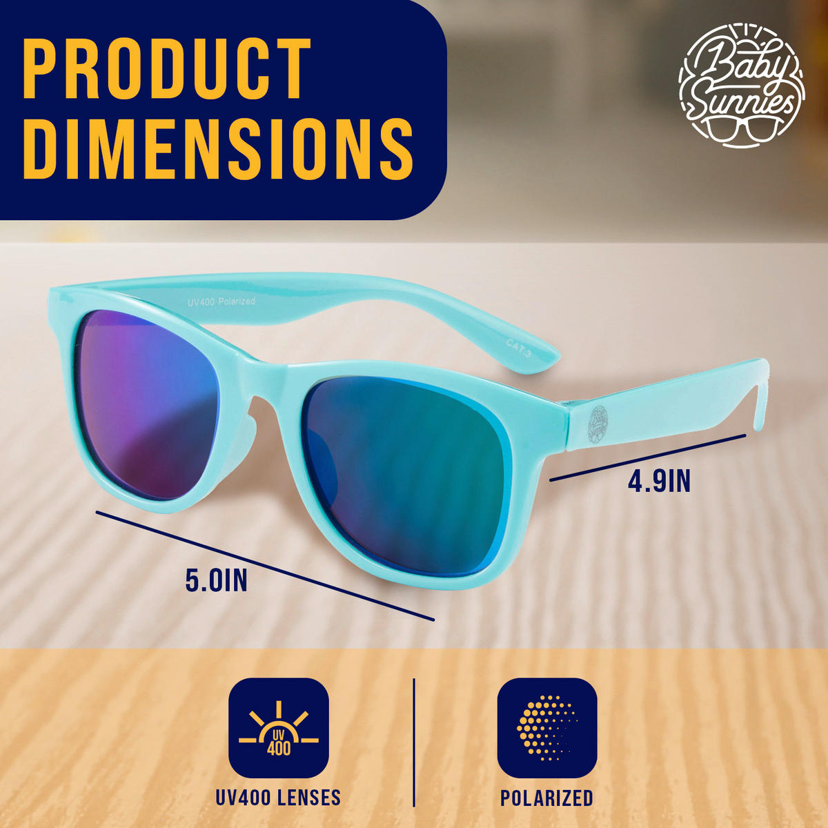 KINDER SONNENBRILLE  - Hellblau, Basics, Kunststoff