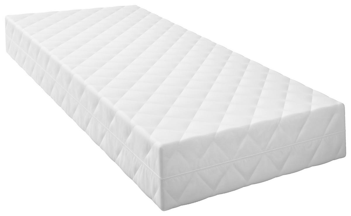 TASCHENFEDERKERNMATRATZE 100/200 cm, Höhe ca.: 24 cm, H2 + H3 = mittel + fest, 7-Zonen - Weiß, Basics, Textil (100/200cm) - Xora